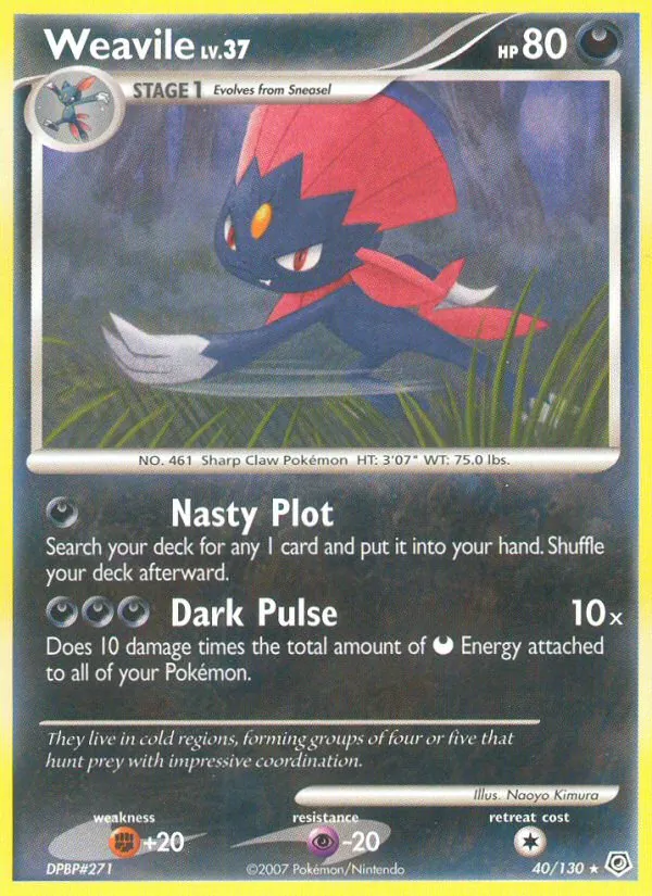 40-RH Weavile – Diamond & Pearl