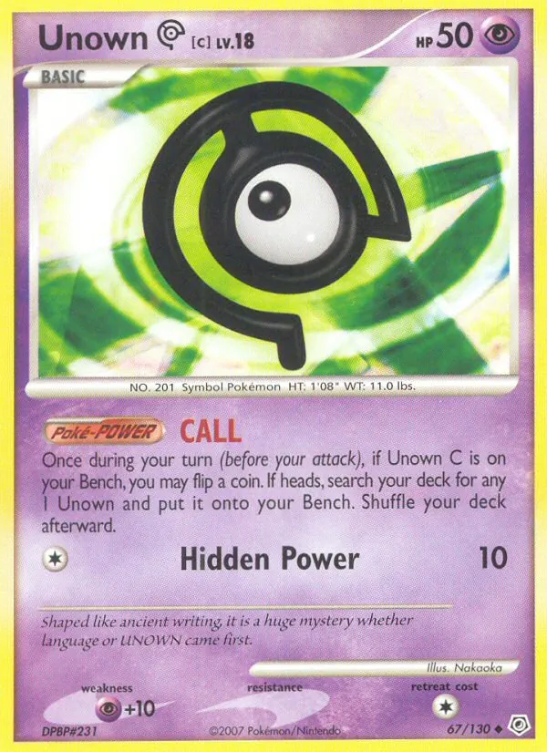 67-RH Unown C – Diamond & Pearl