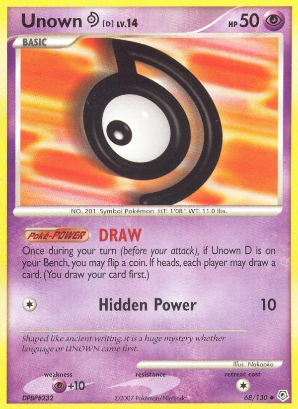 68-RH Unown D – Diamond & Pearl