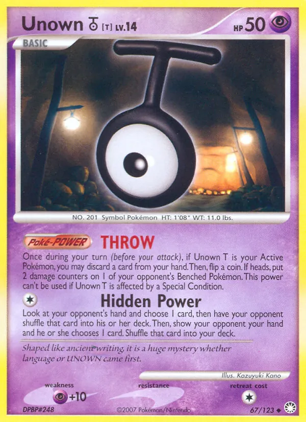 67 Unown T – Mysterious Treasures