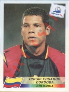 447 Oscar Eduardo Cordoba – FIFA World Cup France 1998 Panini