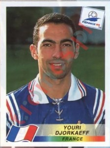 168 Youri Djorkaeff – FIFA World Cup France 1998 Panini