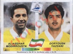 422 Aliasghar Modirrousta / Doryoush Yazdani – FIFA World Cup France 1998 Panini