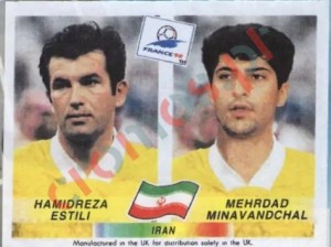 423 Hamidreza Estili / Mehrdad Minvanchal – FIFA World Cup France 1998 Panini