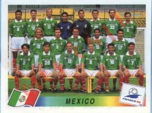 353 Team Mexico – FIFA World Cup France 1998 Panini