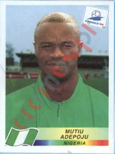 255 Mutiu Adepoju – FIFA World Cup France 1998 Panini