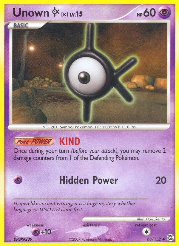 68 Unown K – Secret Wonders