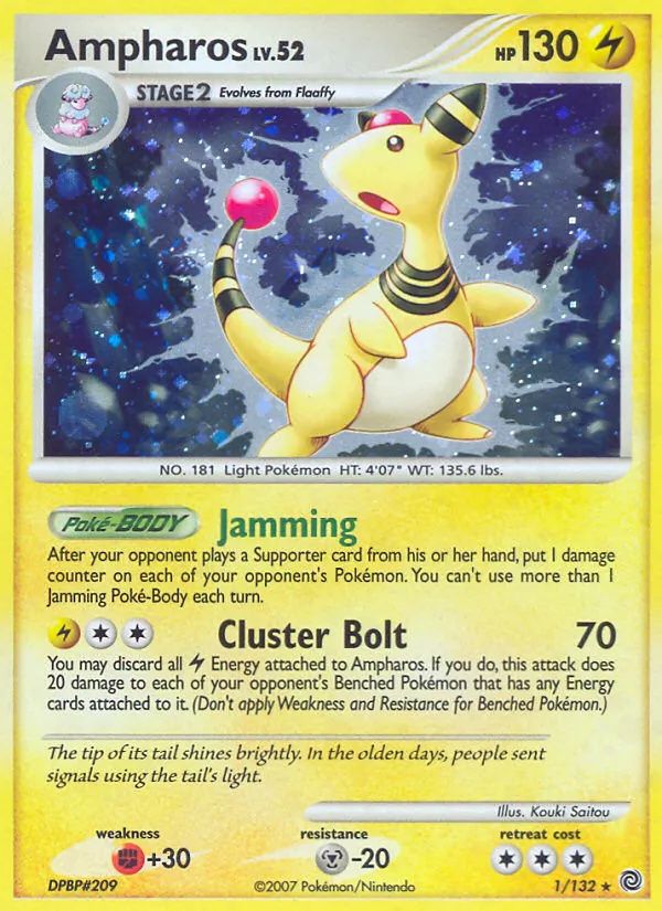 1-RH Ampharos – Secret Wonders