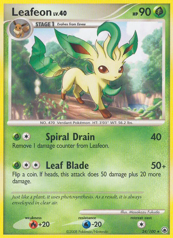 24-holo-cosmos Leafeon (Holo, Cosmos Holo) – Majestic Dawn