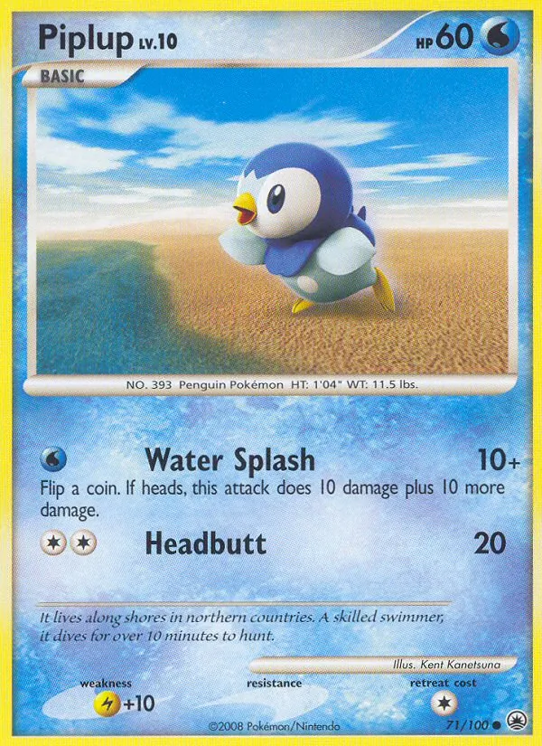 71-normal-platinum Piplup (Platinum stamp) – Majestic Dawn