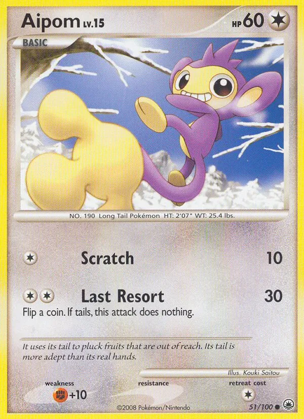 51-RH Aipom – Majestic Dawn