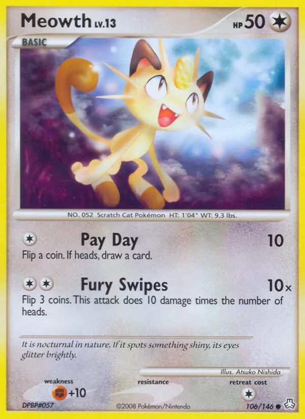 106-normal-platinum Meowth (Platinum stamp) – Legends Awakened
