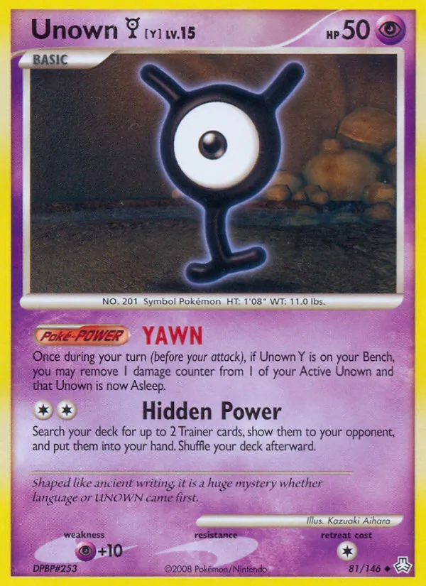 81-RH Unown Y – Legends Awakened