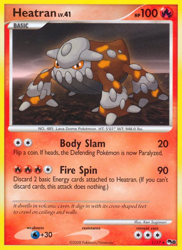 1-holo-cosmos Heatran (Holo, Cosmos Holo) – POP Series 8