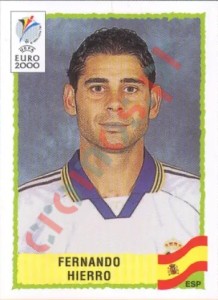 197 Fernando Hierro – UEFA Euro Belgium-Netherlands 2000 Panini