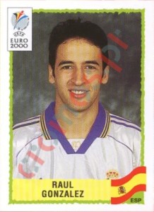 206 Raul Gonzalez – UEFA Euro Belgium-Netherlands 2000 Panini