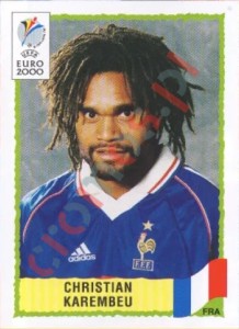 345 Christian Karembeu – UEFA Euro Belgium-Netherlands 2000 Panini