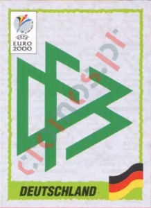 3 Emblem Germany – UEFA Euro Belgium-Netherlands 2000 Panini