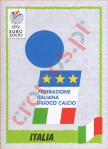 164 Emblem Italy – UEFA Euro Belgium-Netherlands 2000 Panini