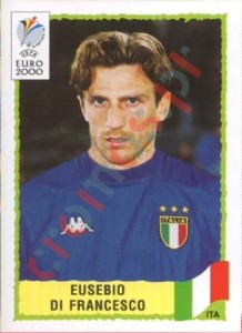 180 Eusebio Di Francesco – UEFA Euro Belgium-Netherlands 2000 Panini