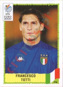 181 Francesco Totti – UEFA Euro Belgium-Netherlands 2000 Panini