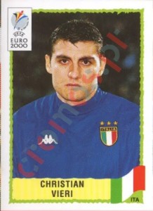 183 Christian Vieri – UEFA Euro Belgium-Netherlands 2000 Panini