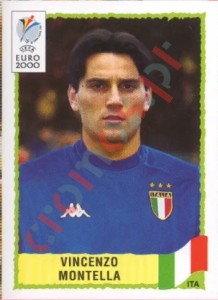 185 Vincenzo Montella – UEFA Euro Belgium-Netherlands 2000 Panini