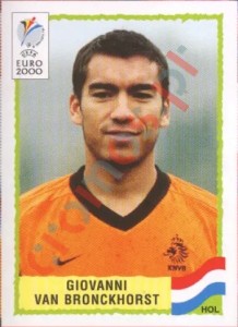 284 Giovanni Van Bronckhorst – UEFA Euro Belgium-Netherlands 2000 Panini