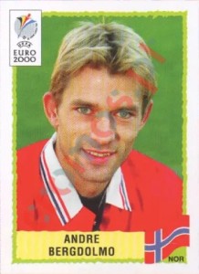 238 Andre Bergdolmo – UEFA Euro Belgium-Netherlands 2000 Panini