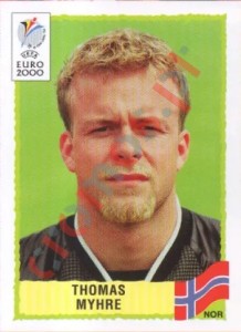 251 Thomas Myhre – UEFA Euro Belgium-Netherlands 2000 Panini