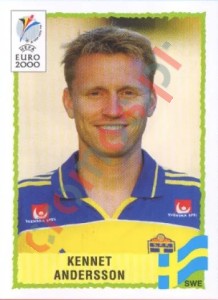 136 Kennet Andersson – UEFA Euro Belgium-Netherlands 2000 Panini