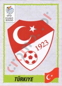 141 Emblem Turkey – UEFA Euro Belgium-Netherlands 2000 Panini