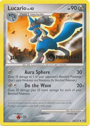 53-normal-prerelease-staff Lucario (Prerelease stamp, Staff stamp) – Platinum