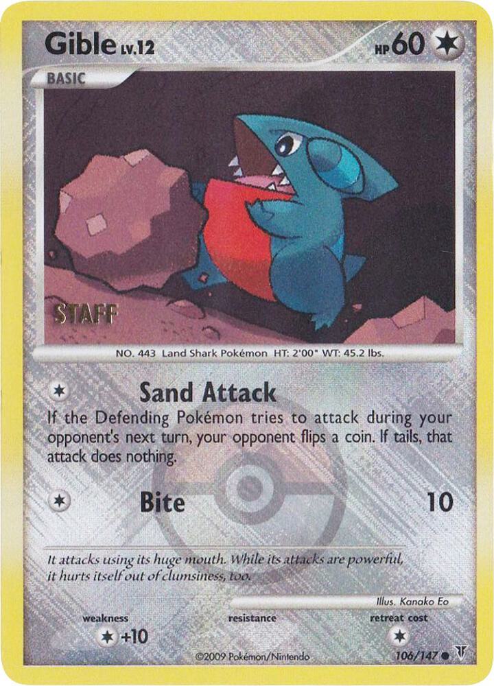 106-reverse-league-staff Gible (Reverse Holo, League, Staff stamp) – Supreme Victors