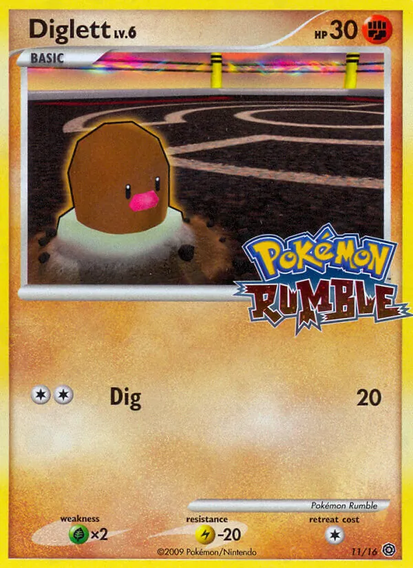 11 Diglett – Pokémon Rumble