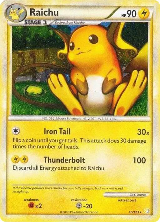 10-holo-crackedice Raichu (Cracked Ice Holo) – HeartGold SoulSilver