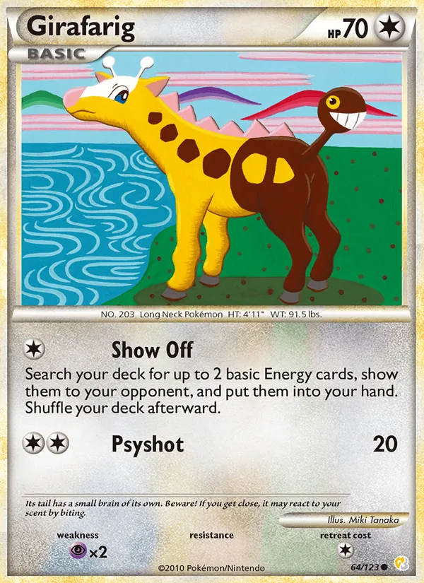 64-RH Girafarig – HeartGold SoulSilver