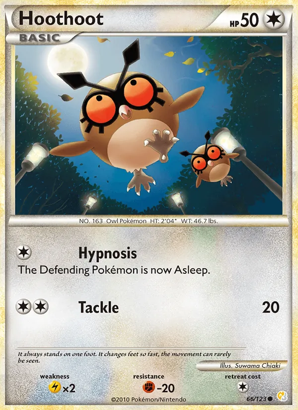 66-RH Hoothoot – HeartGold SoulSilver