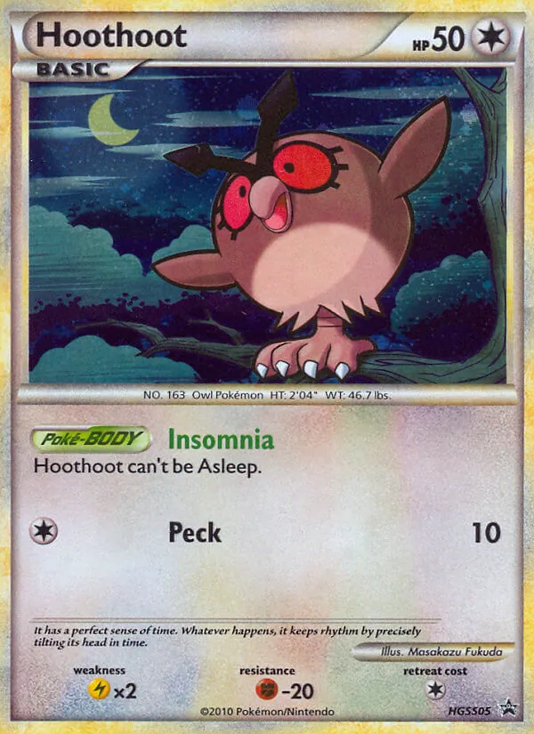 HGSS05 Hoothoot – HGSS Black Star Promos