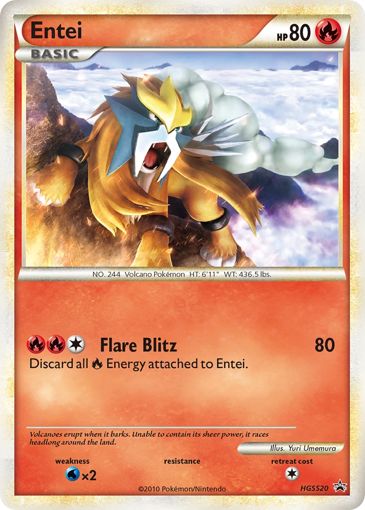 HGSS20 Entei – HGSS Black Star Promos