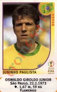 181 Juninho Paulista – FIFA World Cup Korea/Japan 2002 Panini