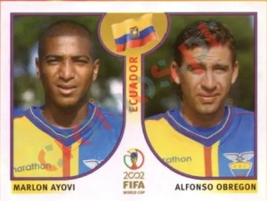 516 Marlon Ayovi/Alfonso Obregon – FIFA World Cup Korea/Japan 2002 Panini