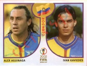 519 Alex Aguinaga/Ivan Kaviedes – FIFA World Cup Korea/Japan 2002 Panini
