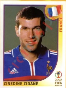 38 Zinedine Zidane – FIFA World Cup Korea/Japan 2002 Panini