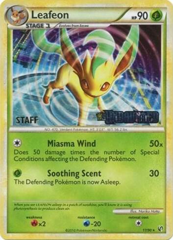 17-normal-prerelease-staff Leafeon (Prerelease stamp, Staff stamp) – Undaunted