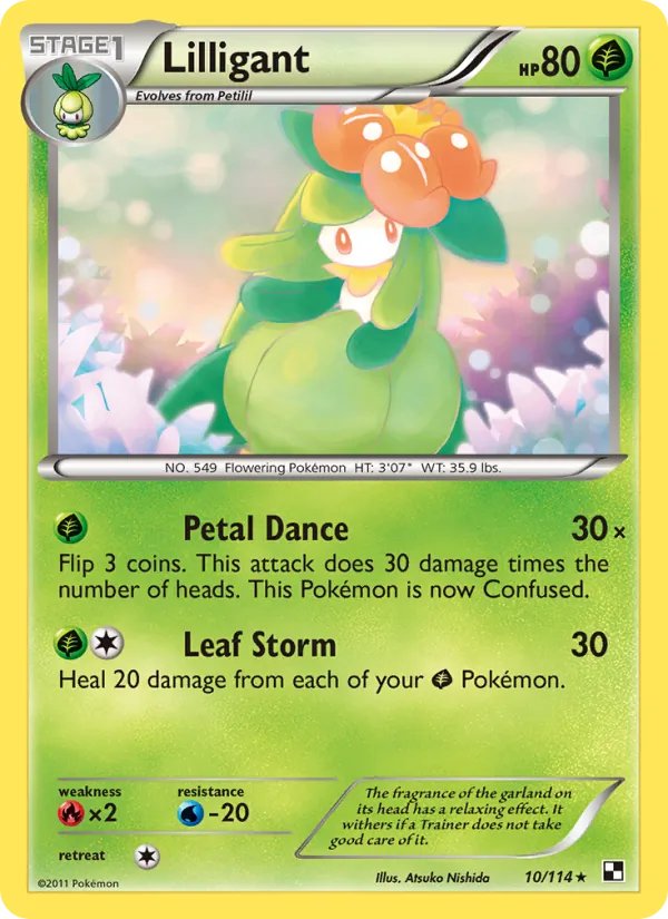 10 Lilligant – Black & White