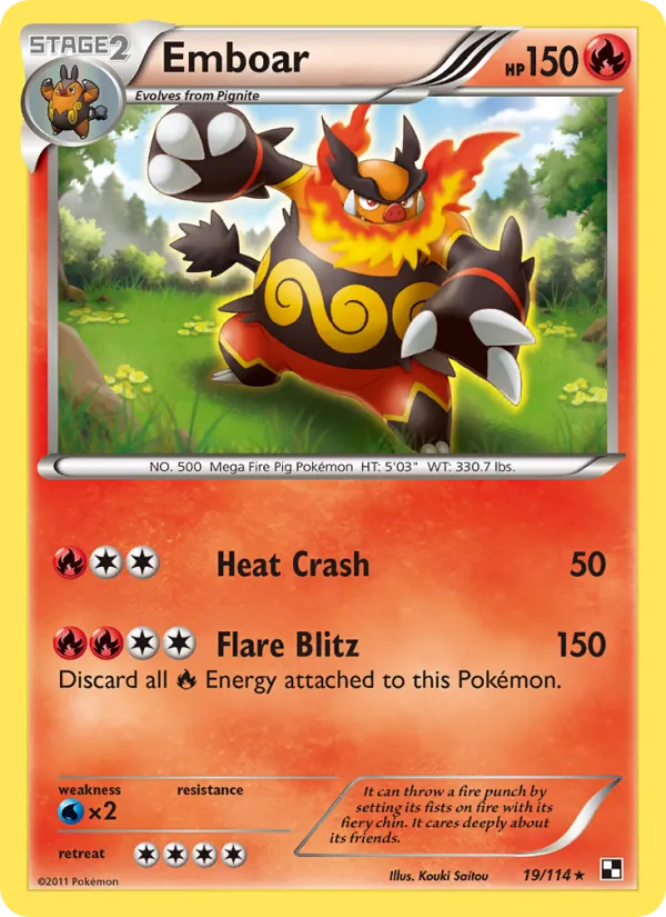 19 Emboar – Black & White