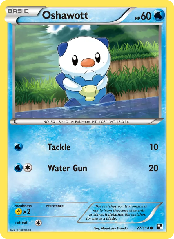 27 Oshawott – Black & White