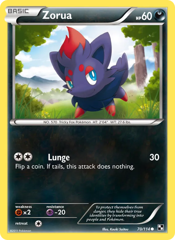 70 Zorua – Black & White