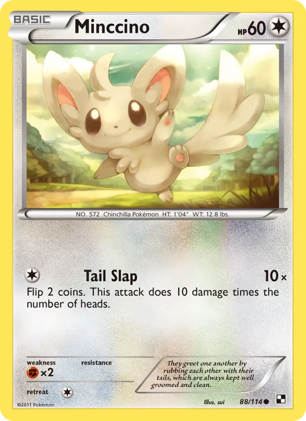 88 Minccino – Black & White